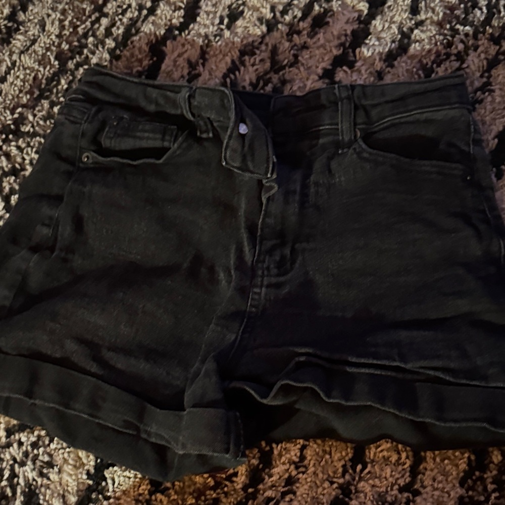 Classic Black Denim Women's Shorts